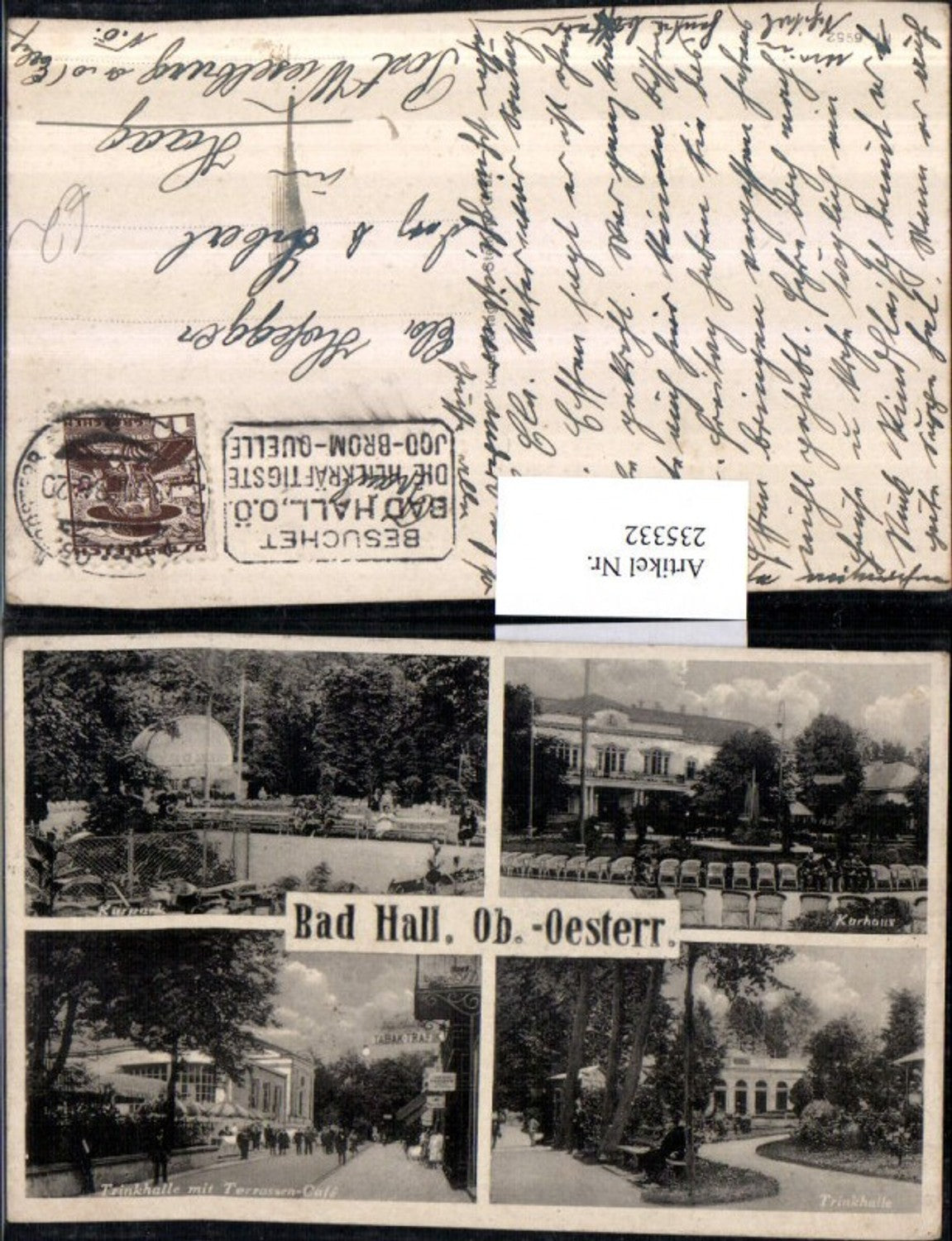 235332,Bad Hall Kurhaus Kurpark Trinkhalle m. Terrassen-Cafe Mehrbildkarte