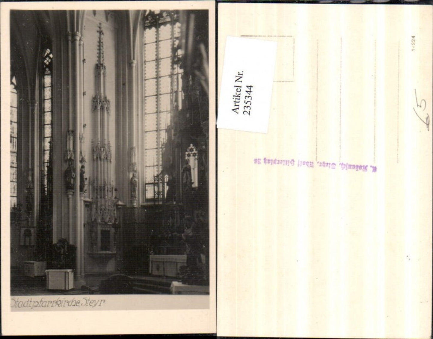 235344,Steyr Stadtpfarrkirche Kirche Innenansicht