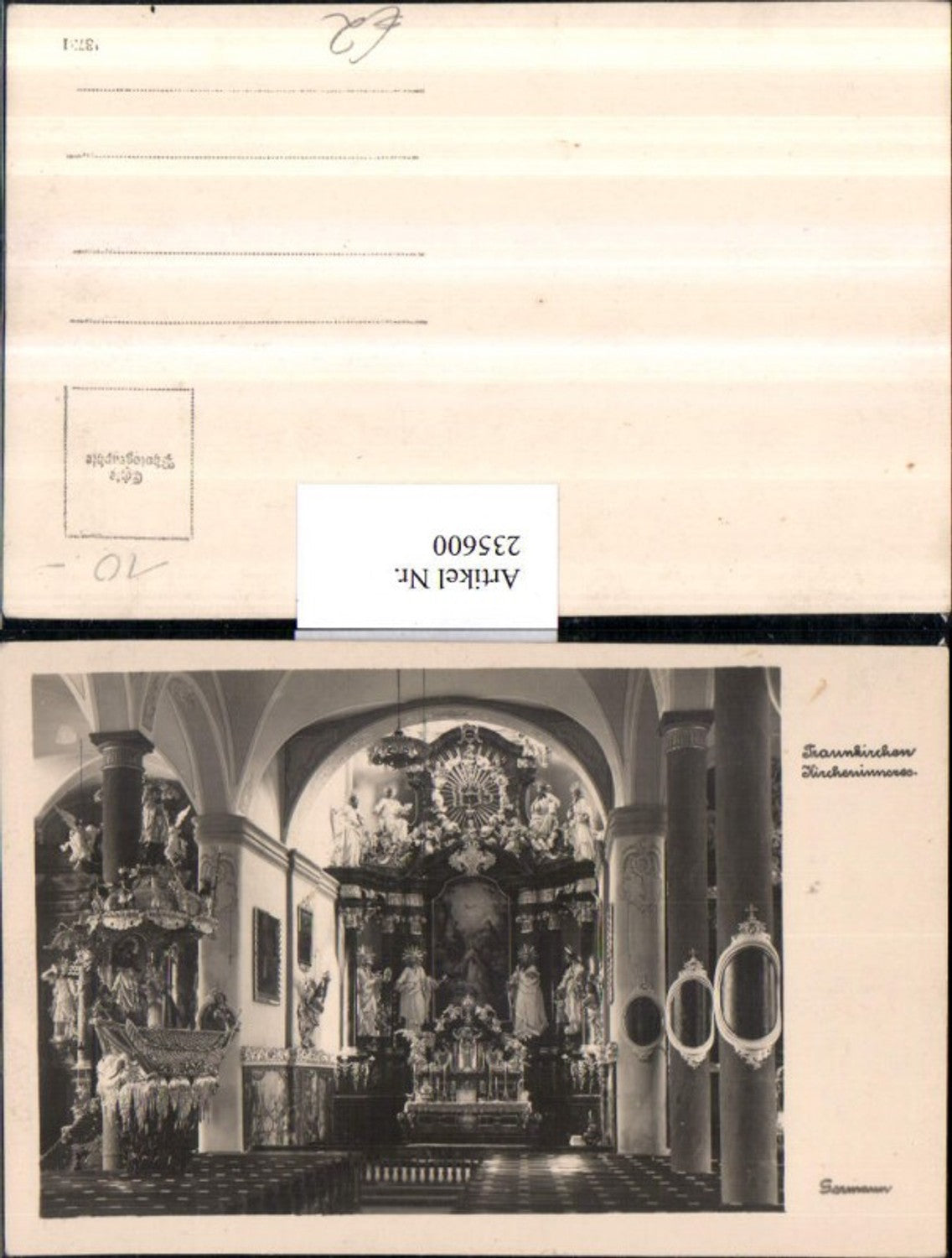 235600,Traunkirchen Kirche Innenansicht