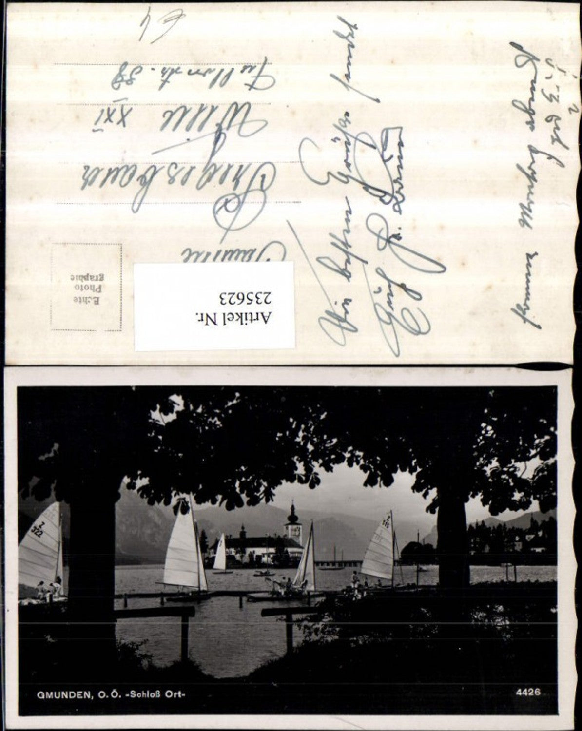 235623,Gmunden Schloss Orth Partie Segelboote
