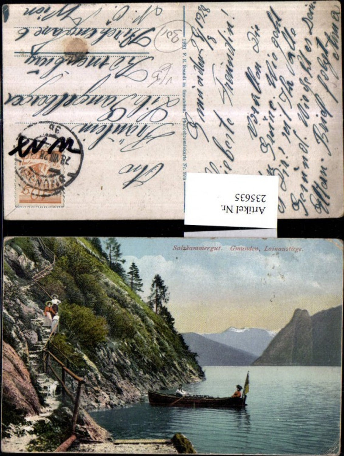 235635,Gmunden Lainaustiege Ruderboot pub F. E. Brandt 976