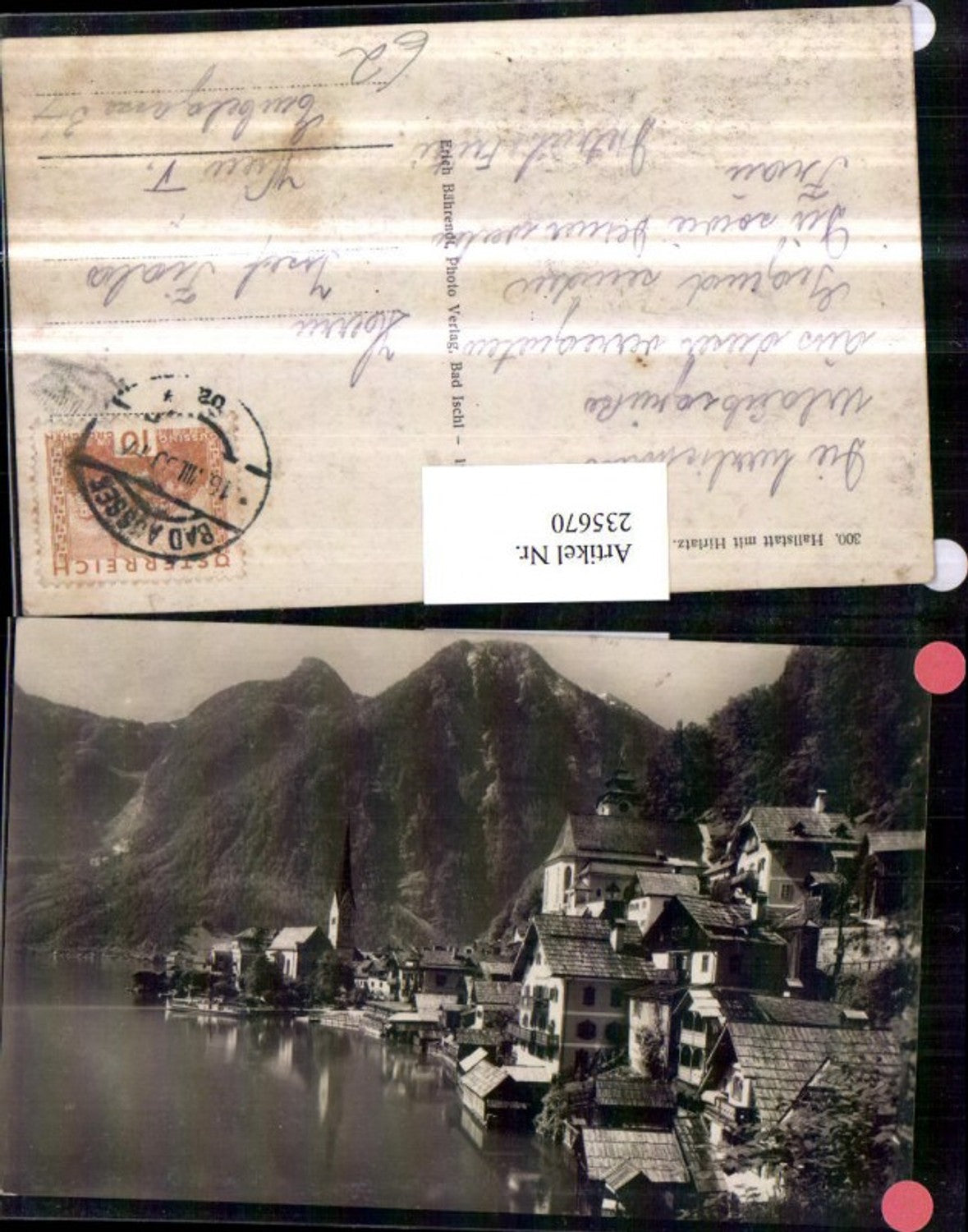 235670,Hallstatt m. Hirlatz Teilansicht