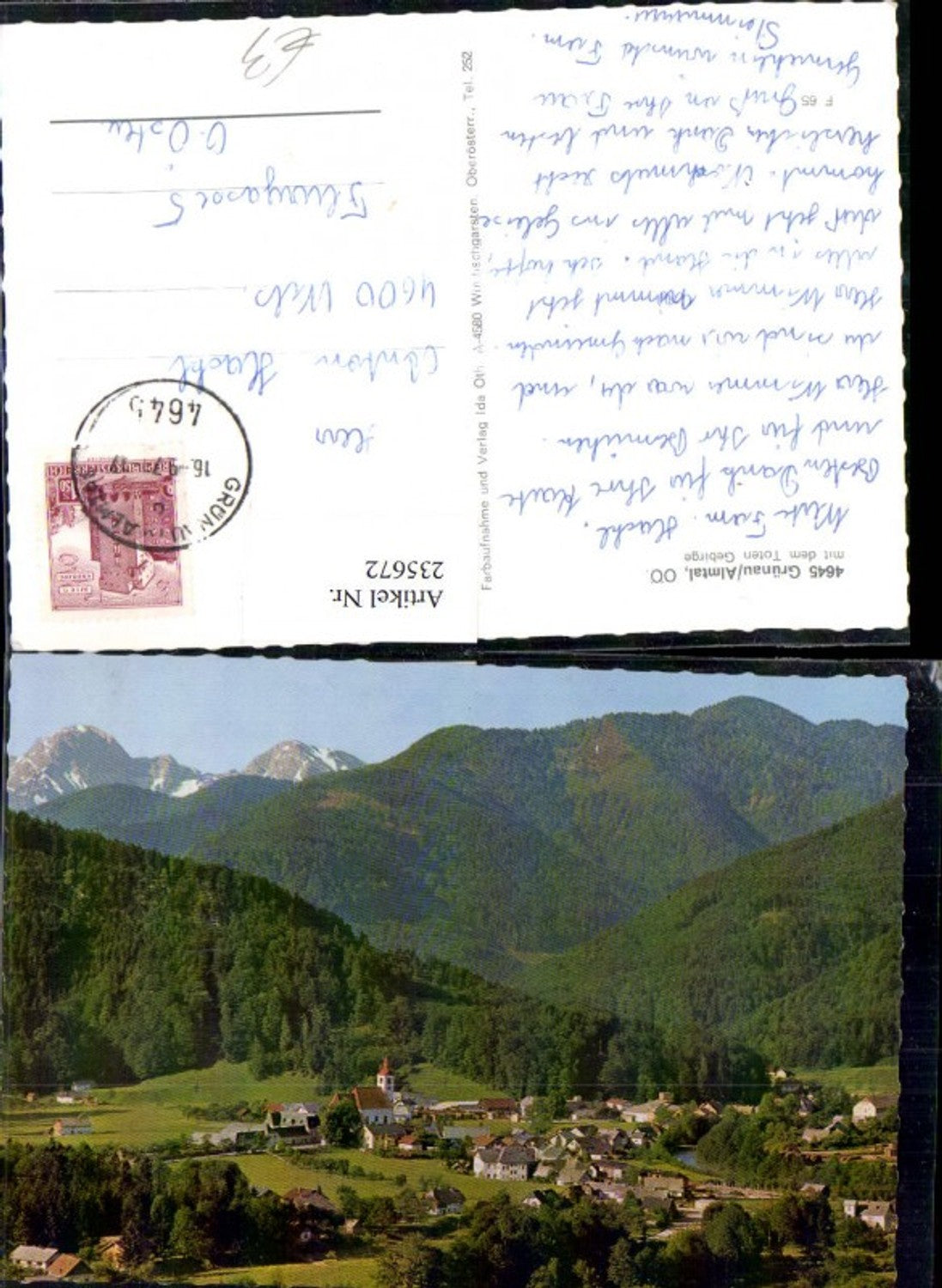 235672,Grünau im Almtal Totale m. d. Toten Gebirge