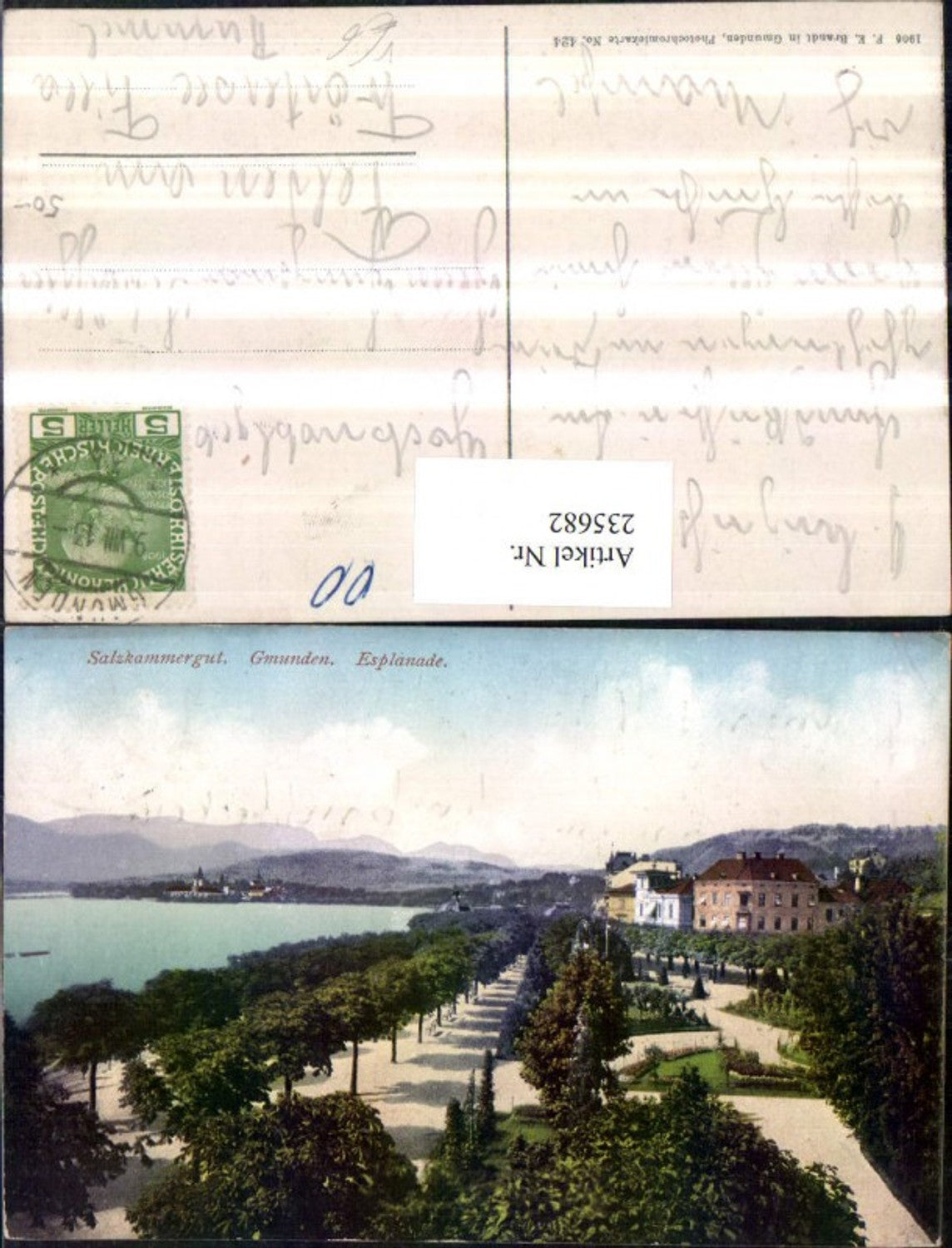 235682,Gmunden Esplanade pub F. E. Brandt 424