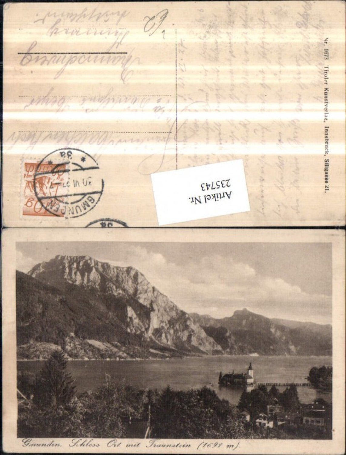 235743,Gmunden Schloss Orth m. Traunstein