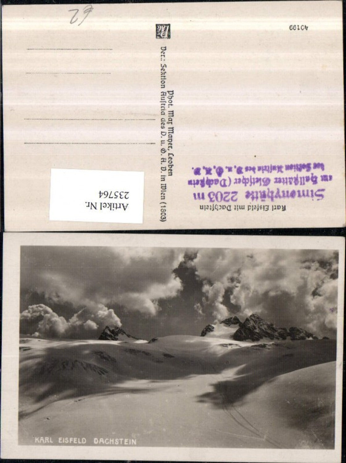235764,Karl Eisfeld m. Dachstein b. Obertraun