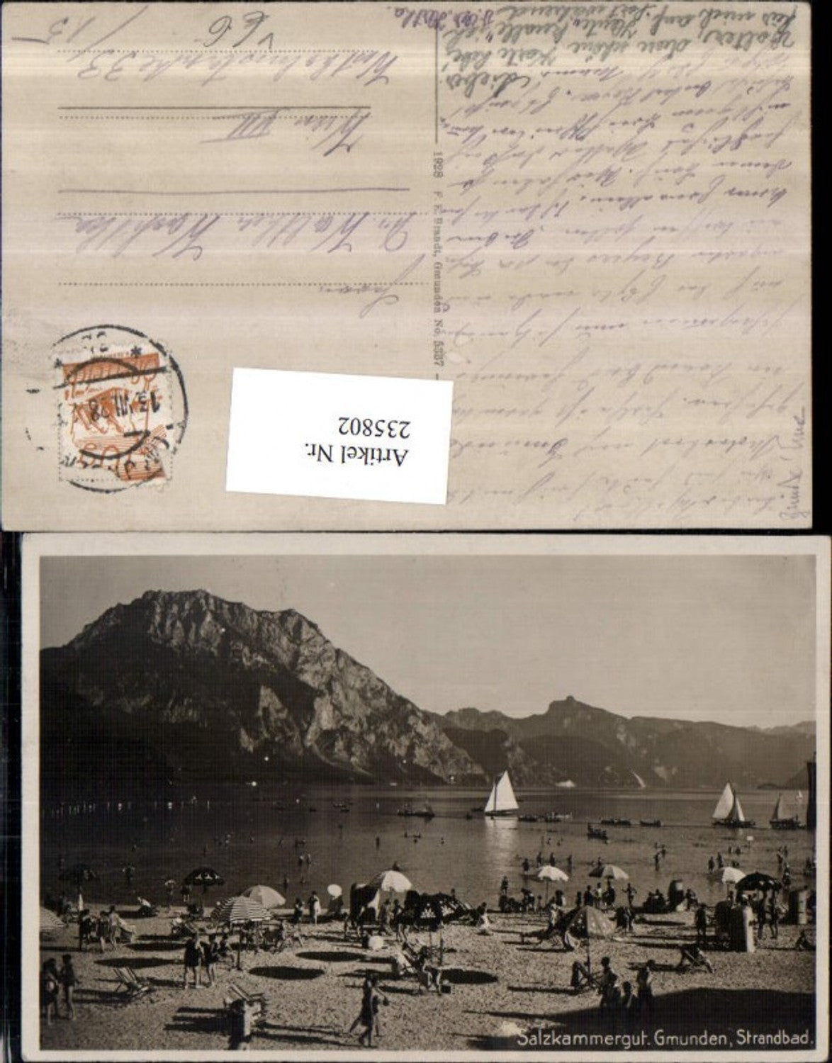 235802,Gmunden Strandbad Strandleben pub F. E. Brandt 5337