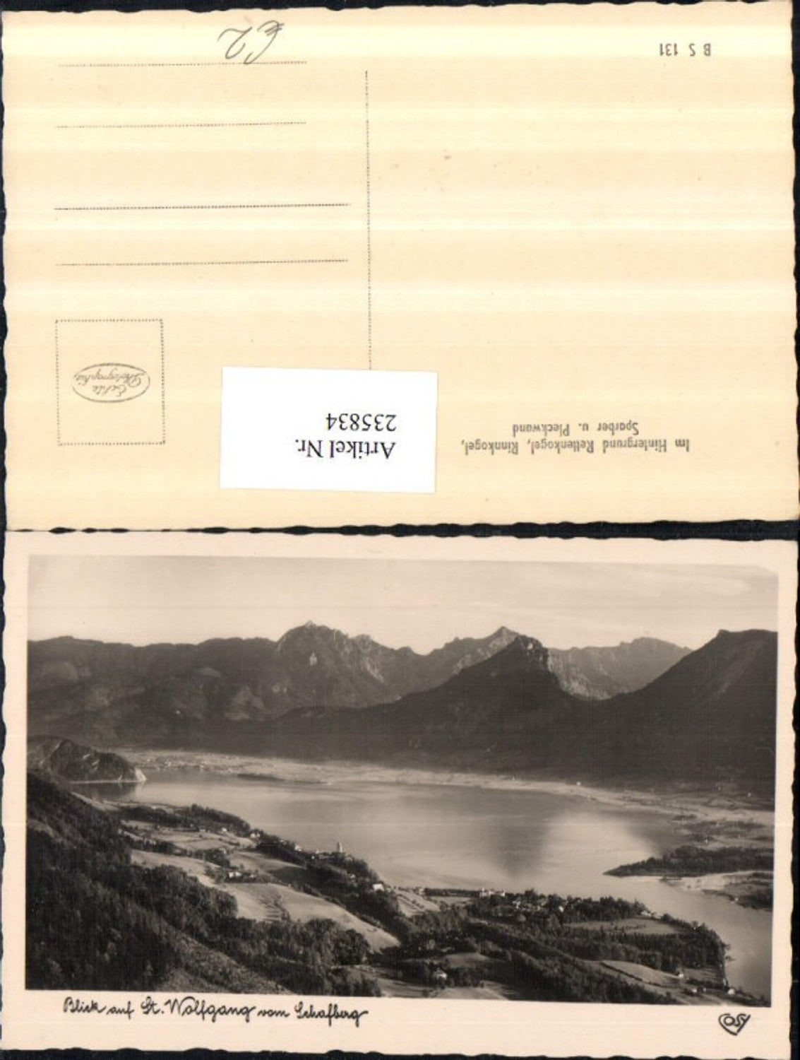 235834,Blick auf St. Wolfgang v. Schafberg Totale pub Cosy