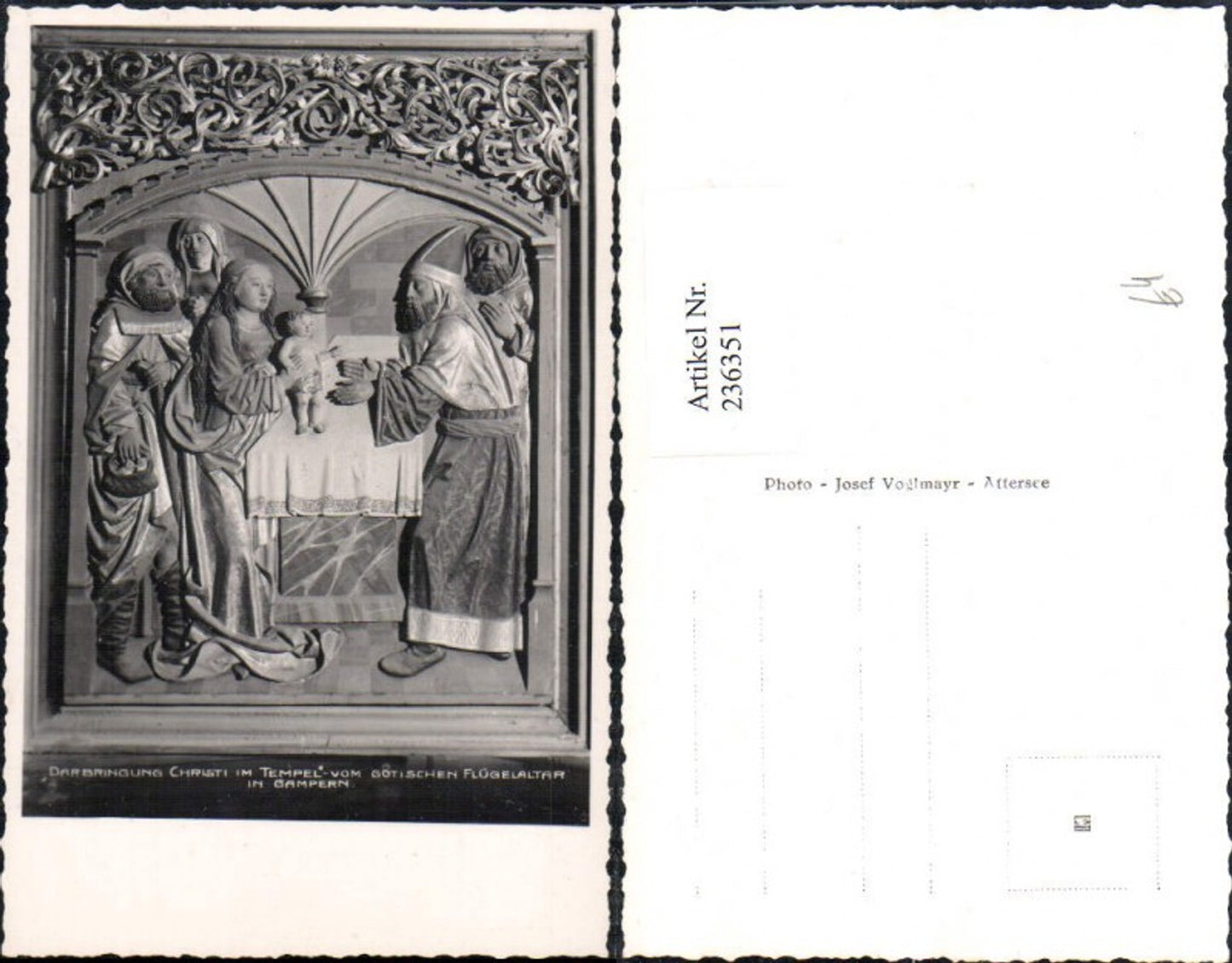 236351,Gampern Kirche Flügelaltar Darbringung Christi im Tempel