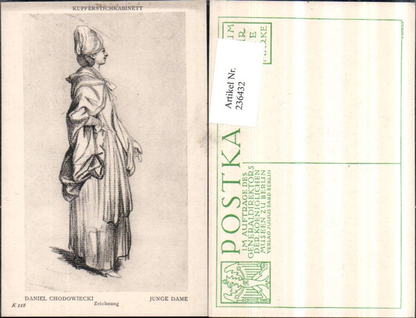 236432,Kupferstichkabinett 118 Daniel Chodowiecki Junge Dame