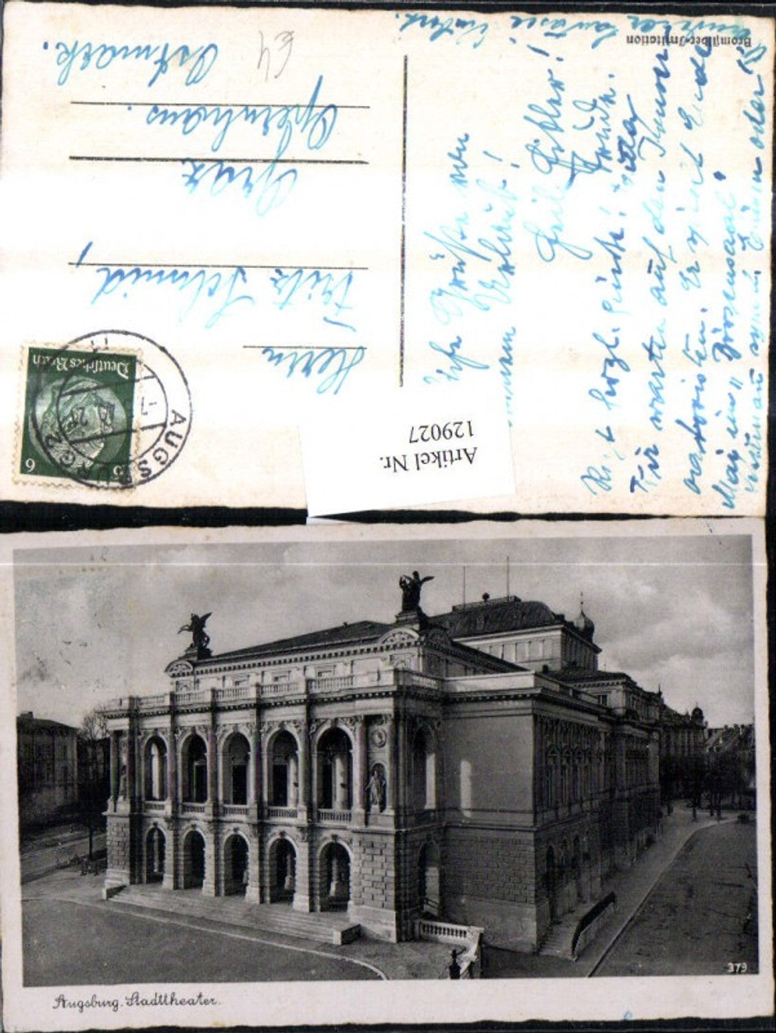 129027,Foto Ak Augsburg Stadttheater Theater