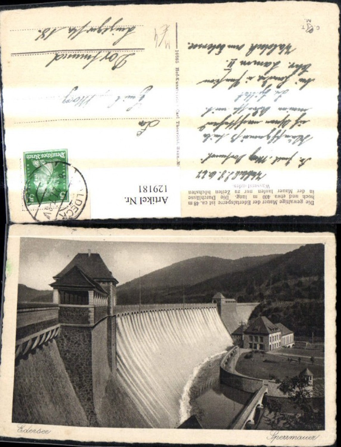 129181,Talsperre Edersee Sperrmauer Staumauer