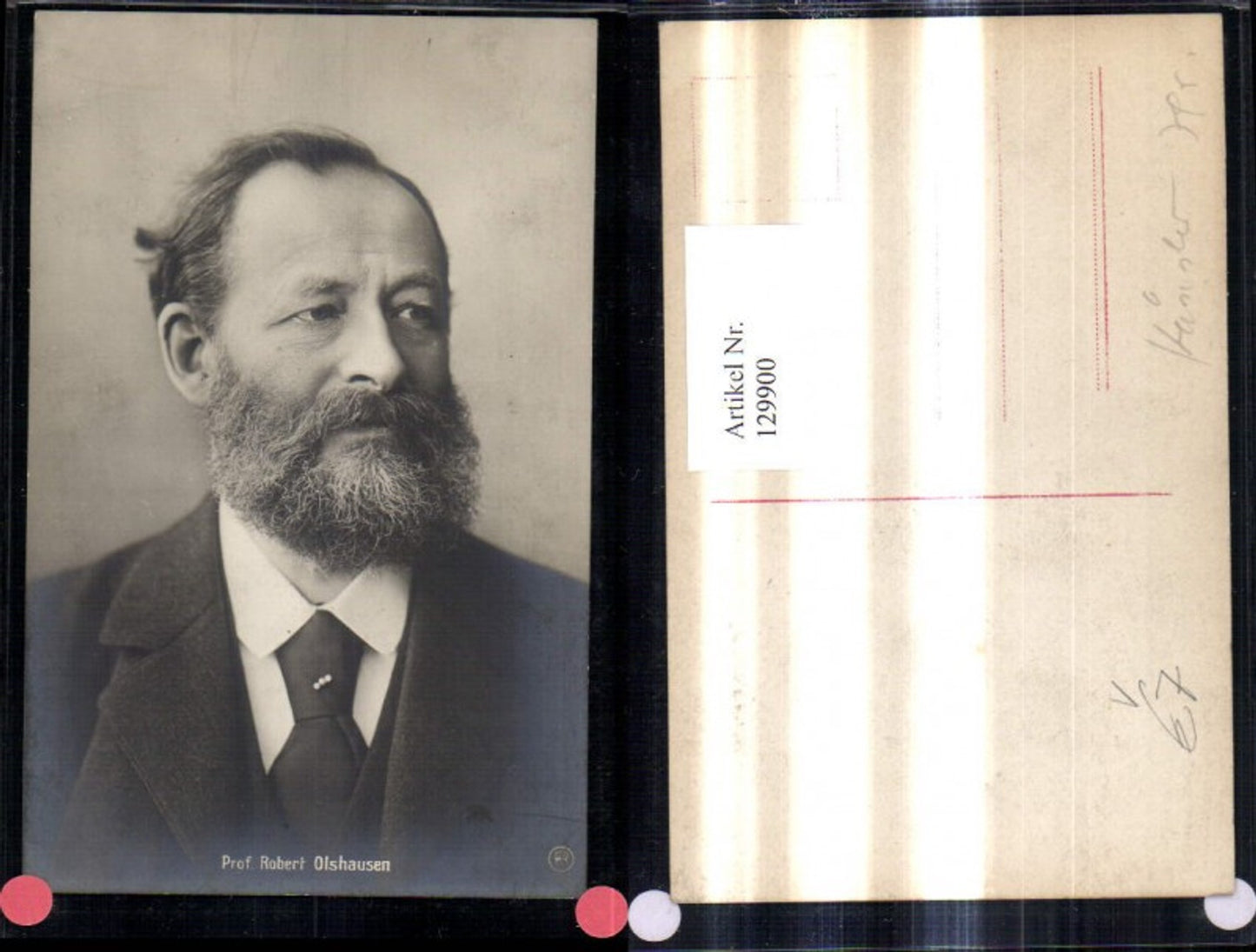 129900,Prof. Robert Olshausen Gynäkologe Kunst Wissenschaft pub RPH