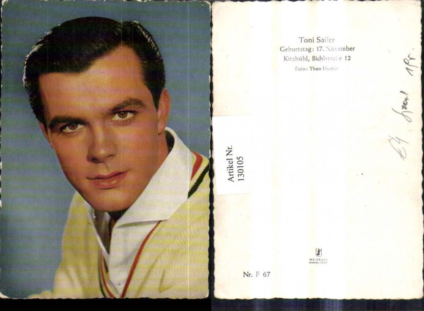 130105,Sportler Toni Sailer Portrait Skiläufer Skirennläufer