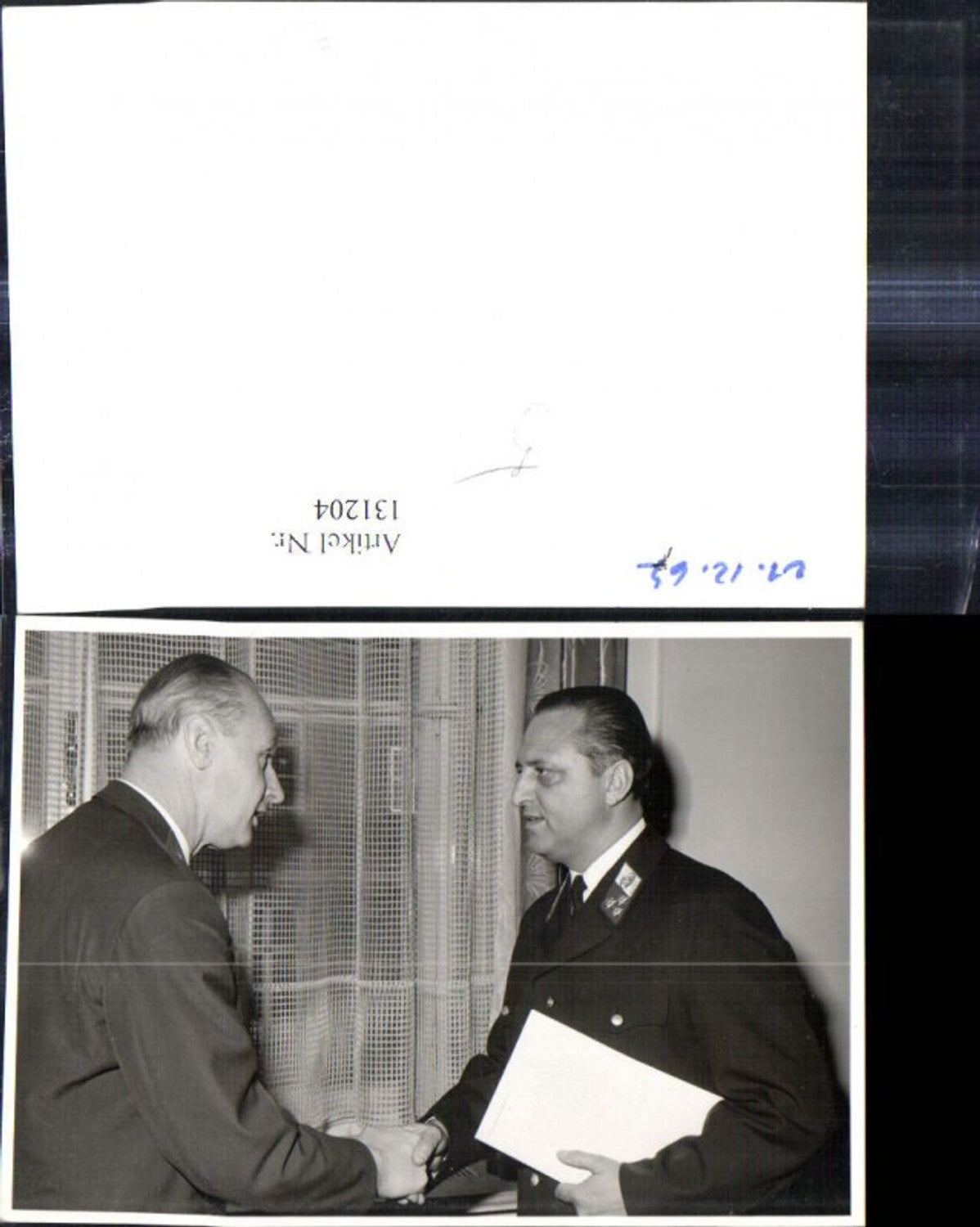 131204,Foto Männer Handschlag Franz Jonas Bundespräsident 1967