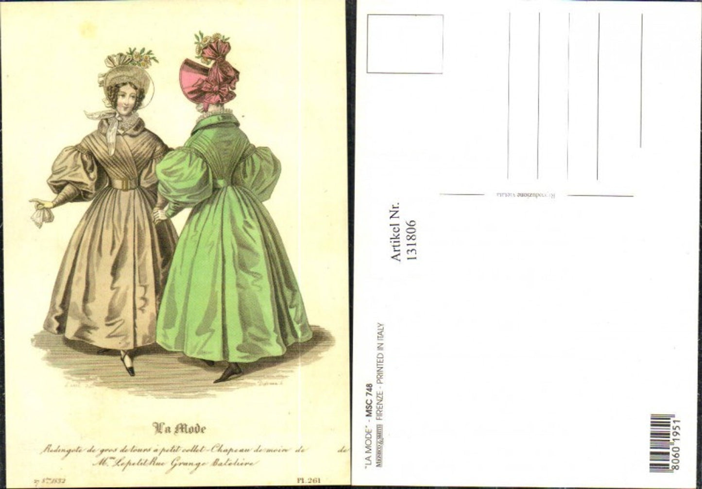 131806,Repro Jugendstil Delvaux La Mode Frauen Kleider Hut