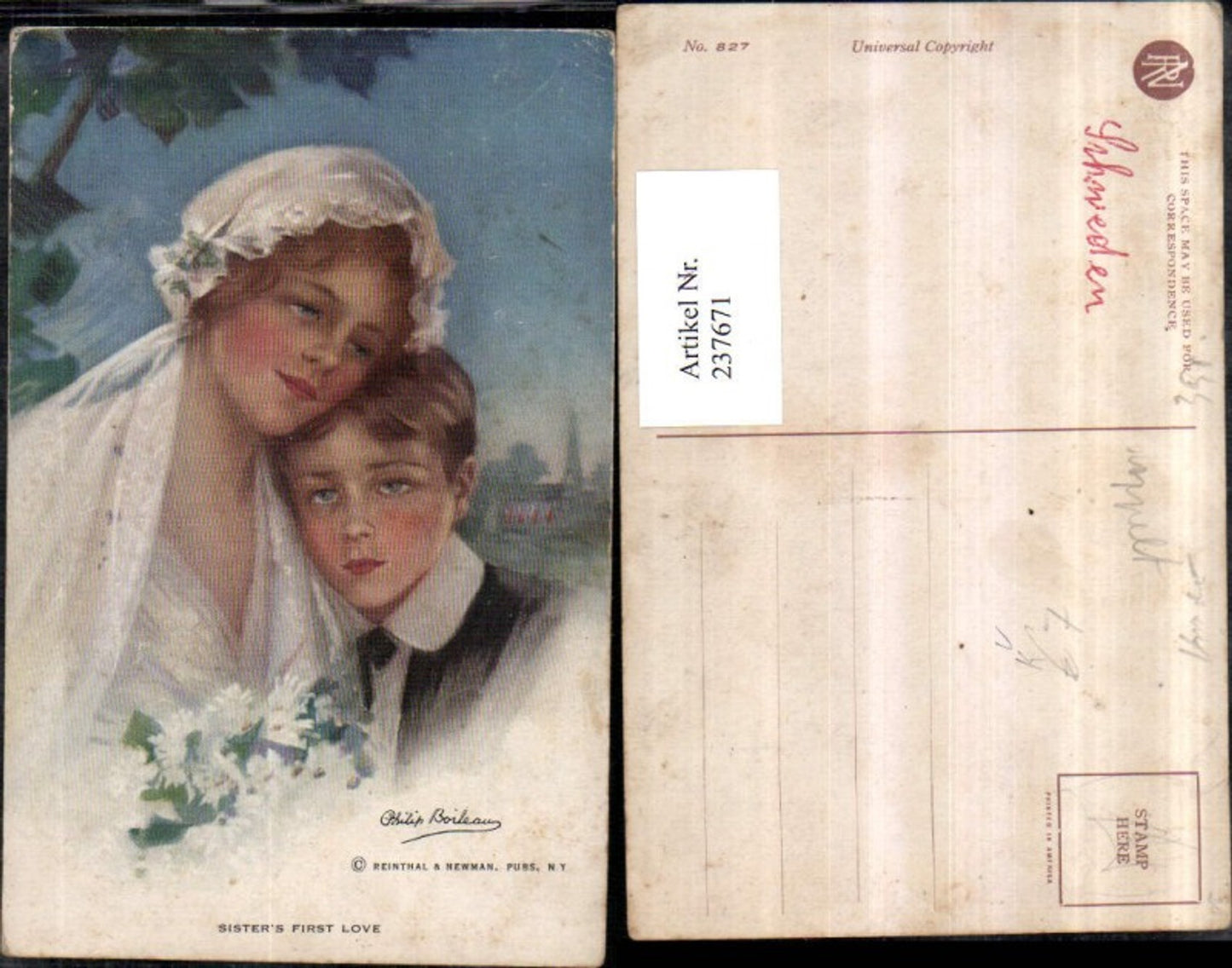 237671,Reinthal & Newman 827 Künstler Philip Boileau Sisters first love Hochzeit
