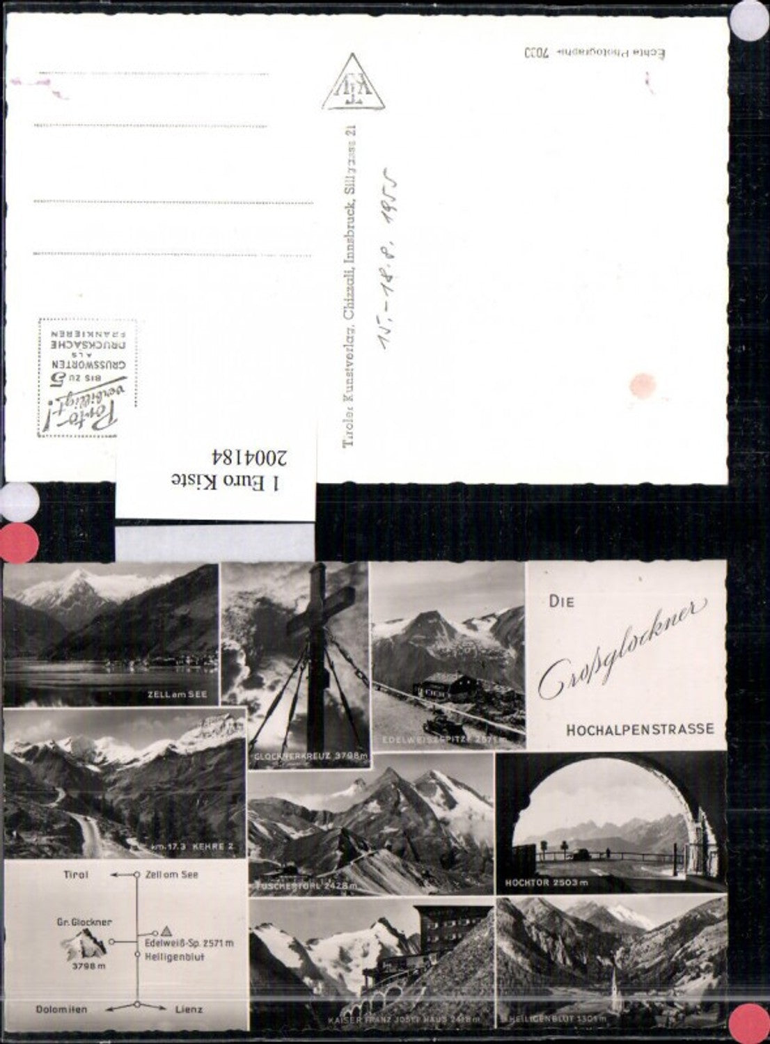 2004184,Großglockner-Hochalpenstraße Zell am See Totale Heiligenblut Hochtor Edelweißspitze Mehrbildkarte