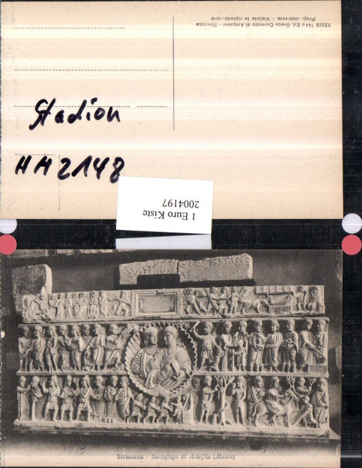 2004197,Siracusa Sarcofago di Adelfia Museo Sarkophag
