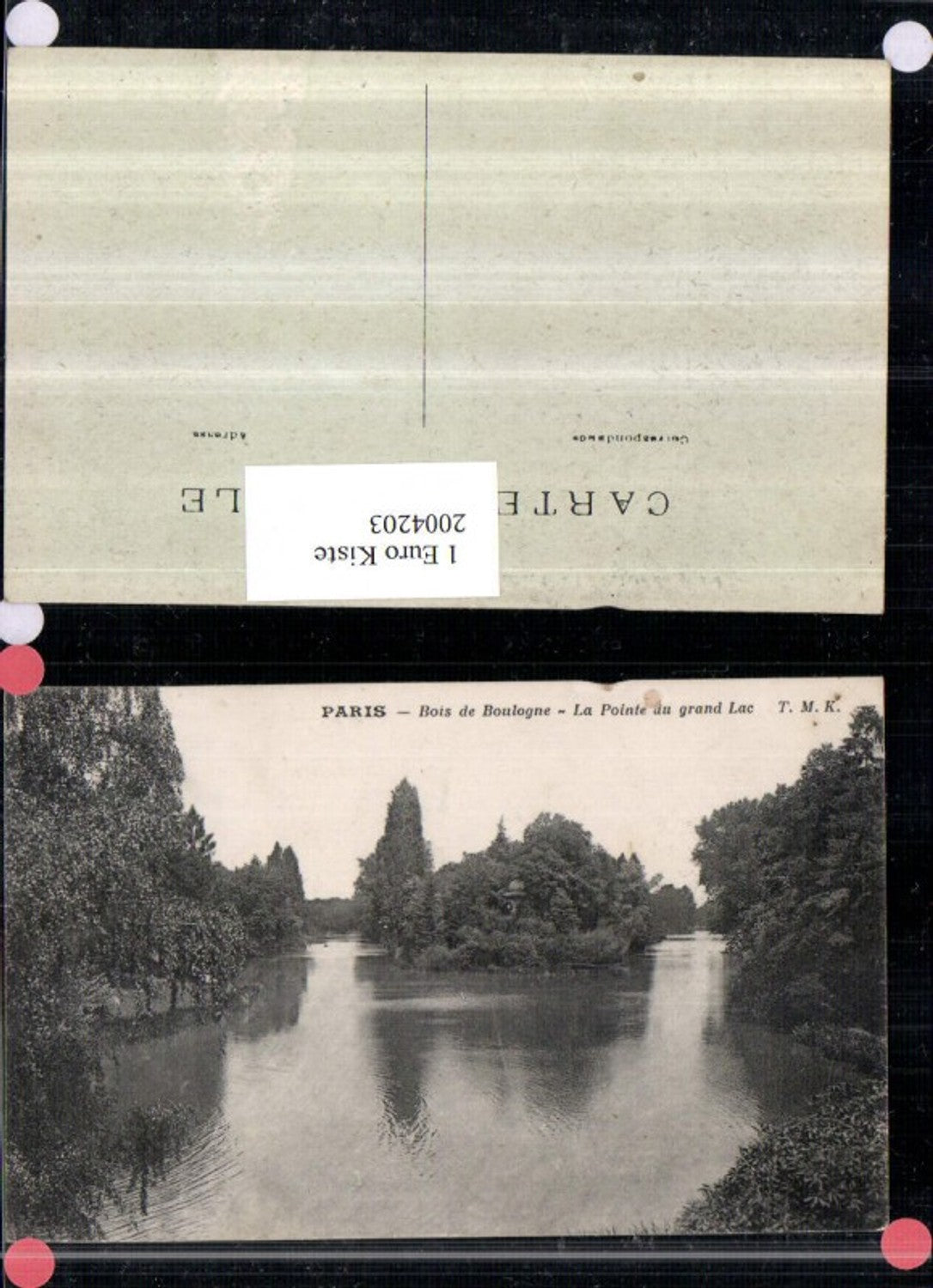 2004203,Paris Bois de Boulogne La Pointe du grand Lac Partie
