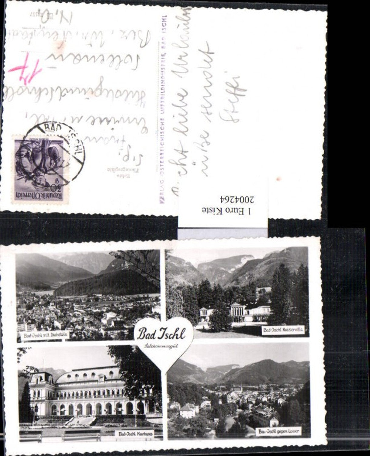 2004264,Bad Ischl Totale m. Dachstein Kaiservilla Kurhaus Loser Mehrbildkarte