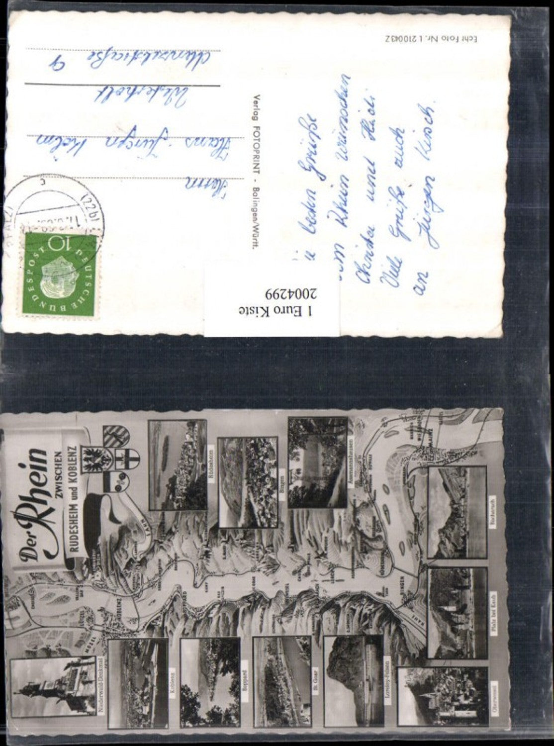 2004299,Der Rhein zwischen Rüdesheim u. Koblenz Totale Boppard St. Goar Bingen Bacharach Oberwesel