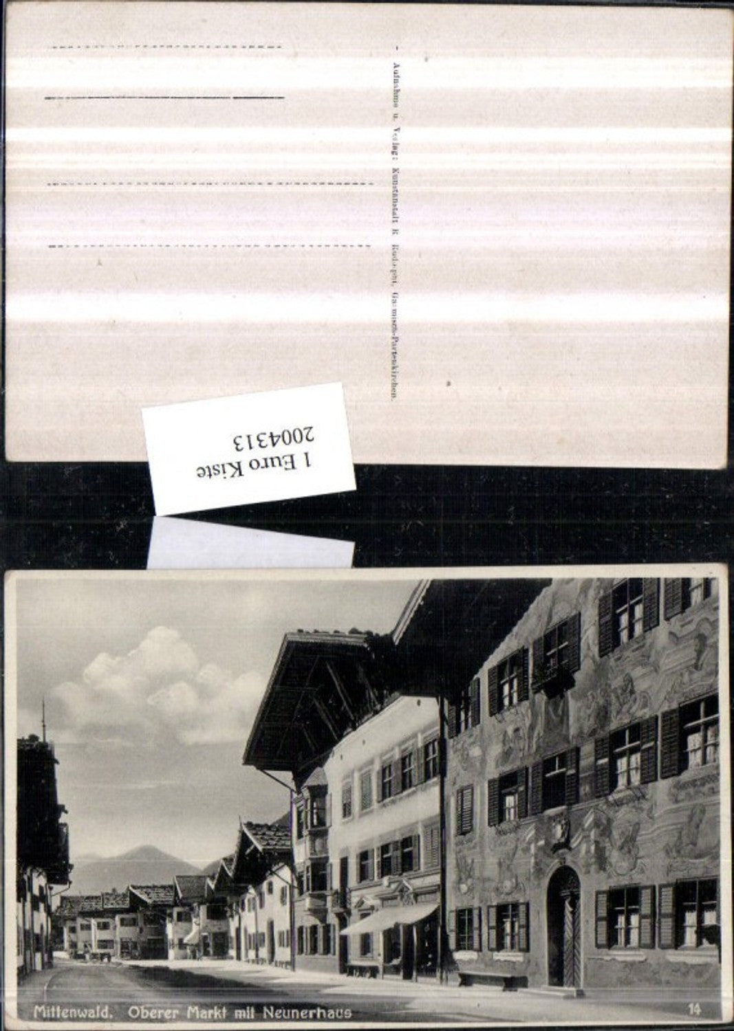 2004313,Mittenwald Oberer Markt m. Neunerhaus Straßenansicht