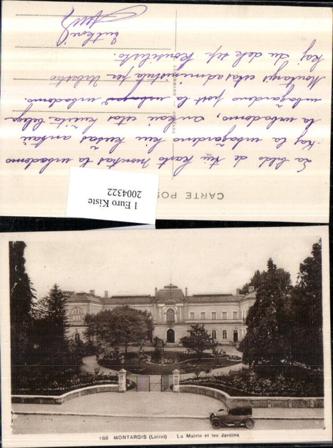 2004322,Montargis Loiret La Mairie et les Jardins