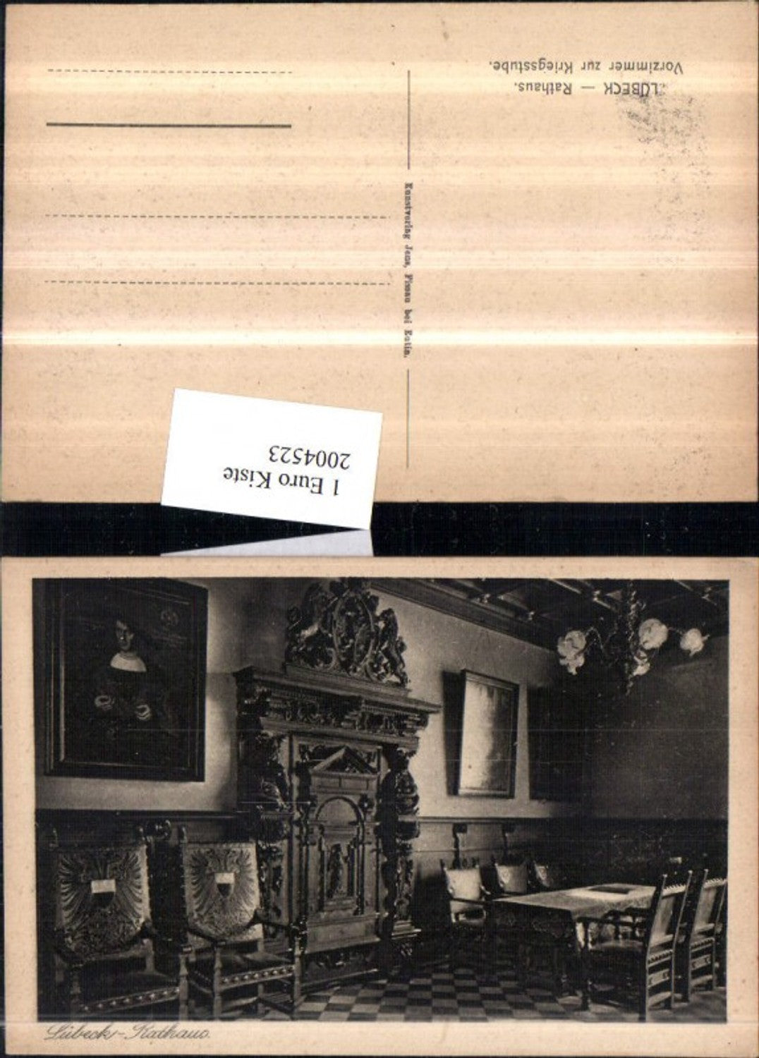 2004523,Lübeck Rathaus Vorzimmer zur Kriegsstube Innenansicht