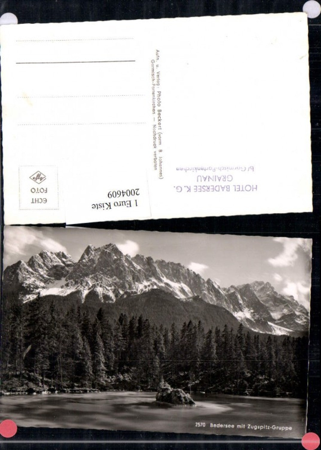 2004609,Badersee b. Garmisch-Partenkirchen m. Zugspitz-Gruppe