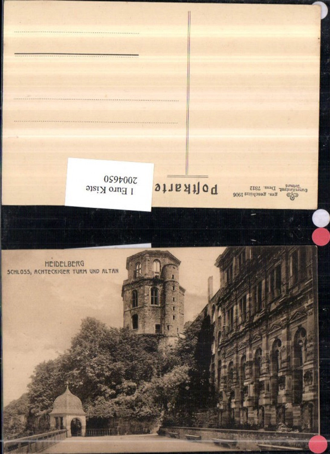 2004650,Heidelberg Schloss Achteckiger Turm u. Altan