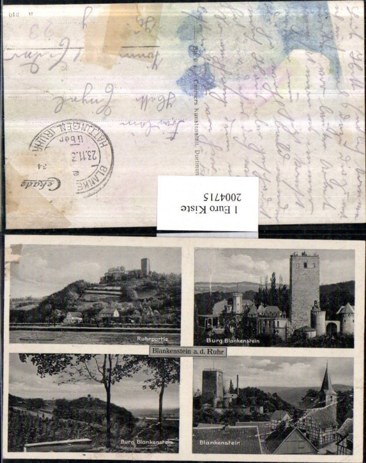 2004715,Blankenstein an d. Ruhr Burg Partie Kirche Mehrbildkarte