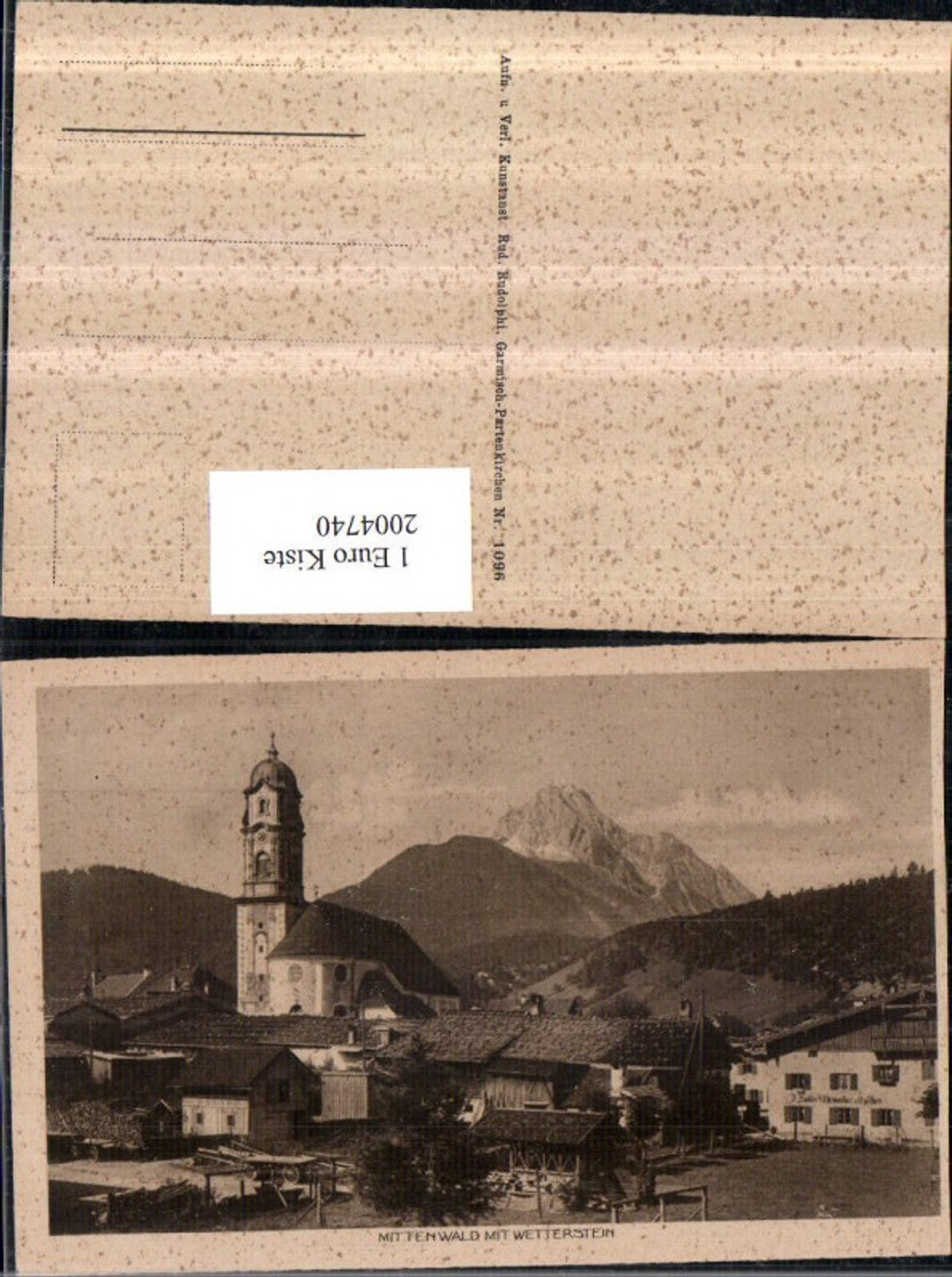 2004740,Mittenwald Teilansicht Kirche m. Wetterstein