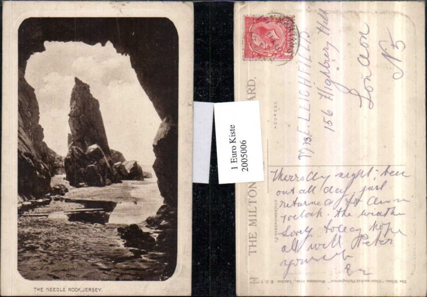 2005006,Präge AK Jersey The Needle Rock Felsen Partie