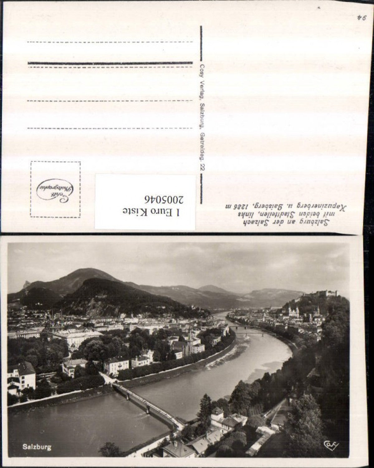 2005046,Salzburg an d. Salzach Totale m. Kapuzinerberg u. Gaisberg pub Cosy