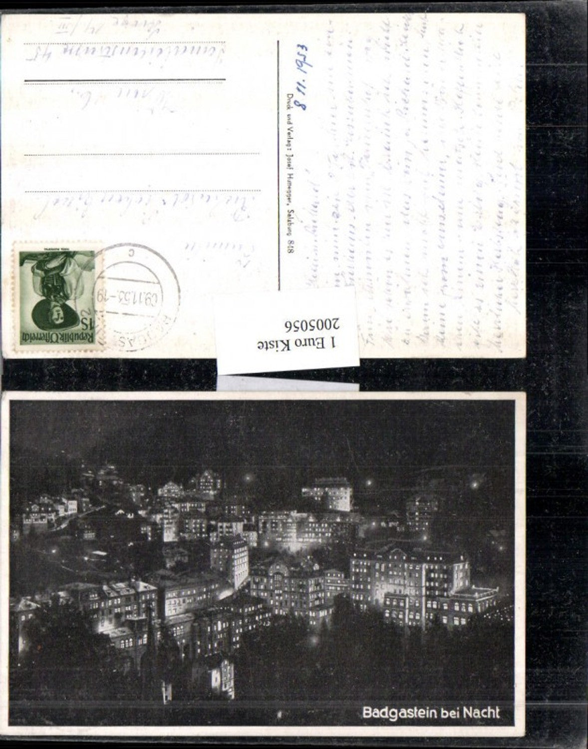 2005056,Badgastein Bad Gastein b. Nacht Totale