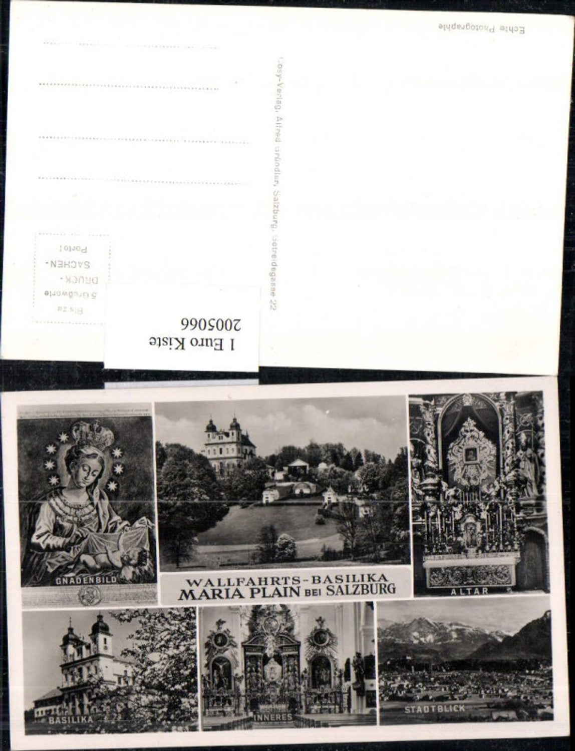 2005066,Maria Plain b. Salzburg Kirche Gnadenbild Altar Basilika Stadtblick Totale Mehrbildkarte