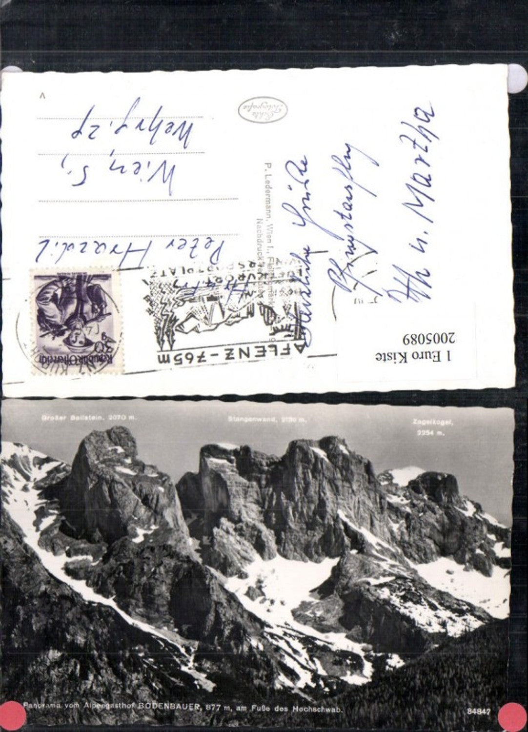 2005089,Panorama Bergkulisse vom Alpengasthof Bodenbauer am Fuße des Hochschwab b. St. Ilgen