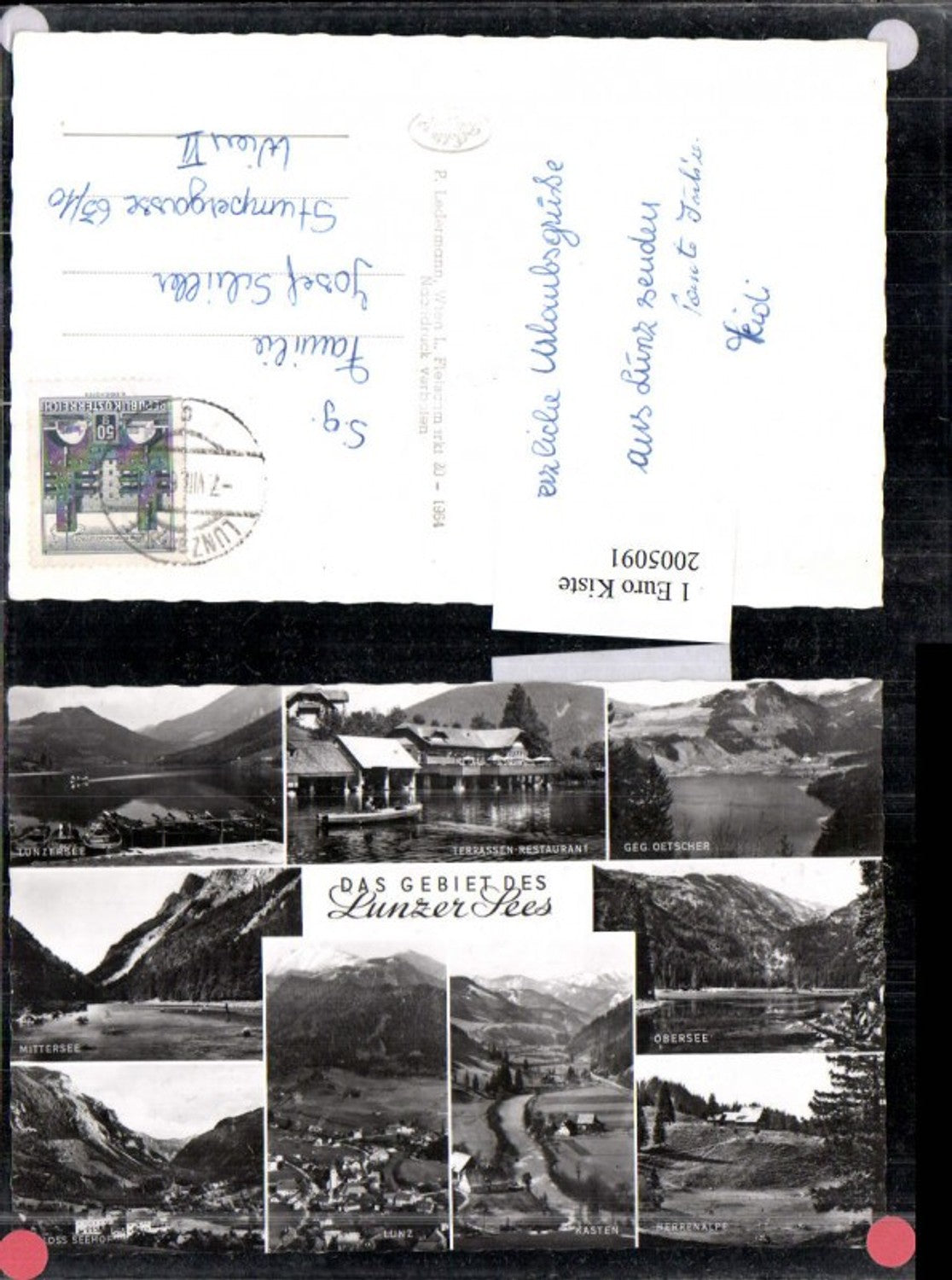 2005091,Lunzer See Totale Lunz Kasten Obersee Ötscher Schloss Seehof Restaurant Mehrbildkarte