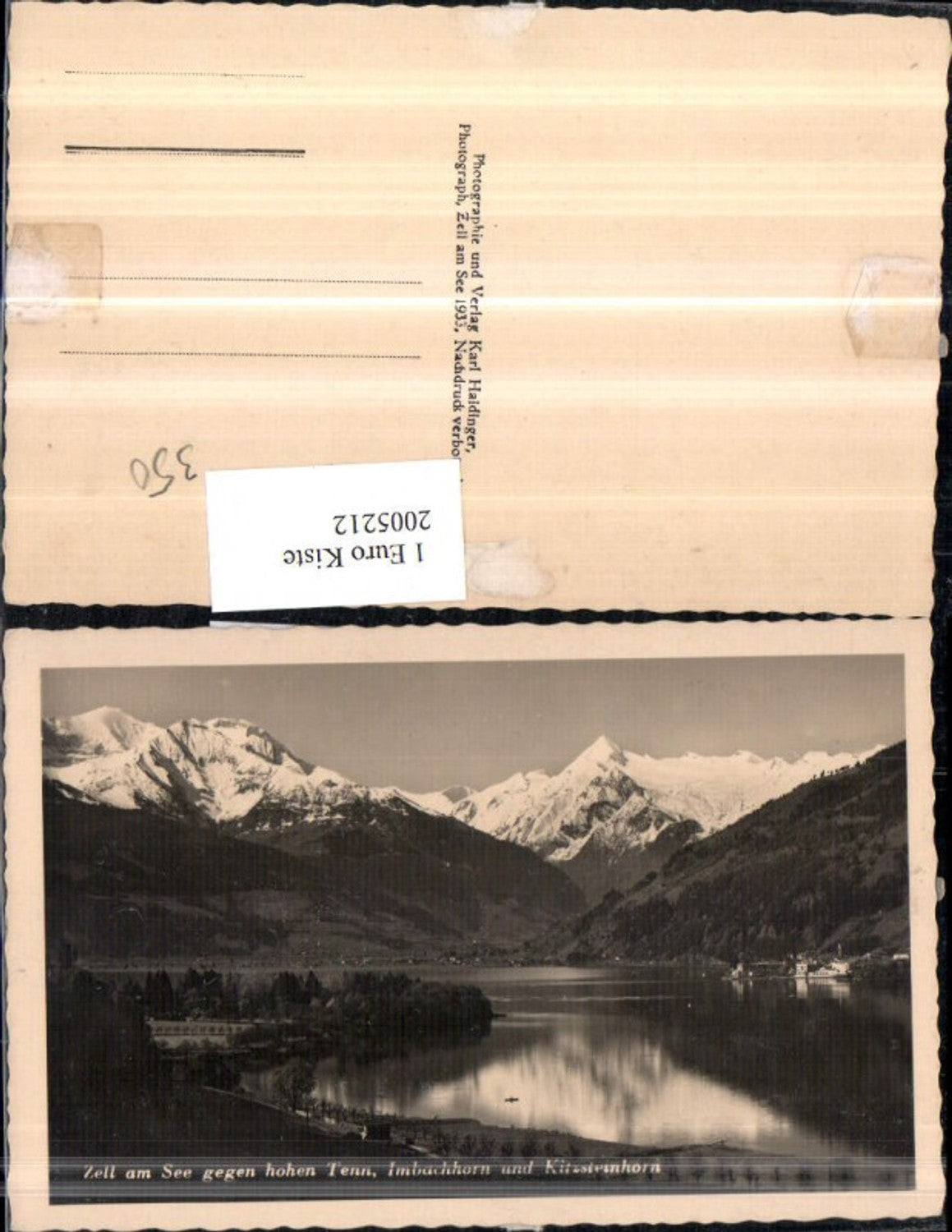 2005212,Zell am See Partie geg. Hohe Tauern Imbachhorn u. Kitzsteinhorn