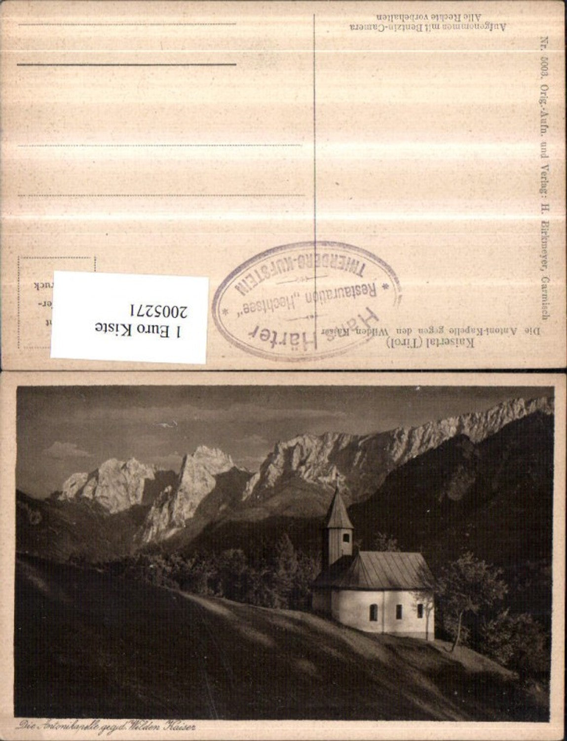 2005271,Kaisertal in Tirol Antoni-Kapelle geg. d. Wilden Kaiser