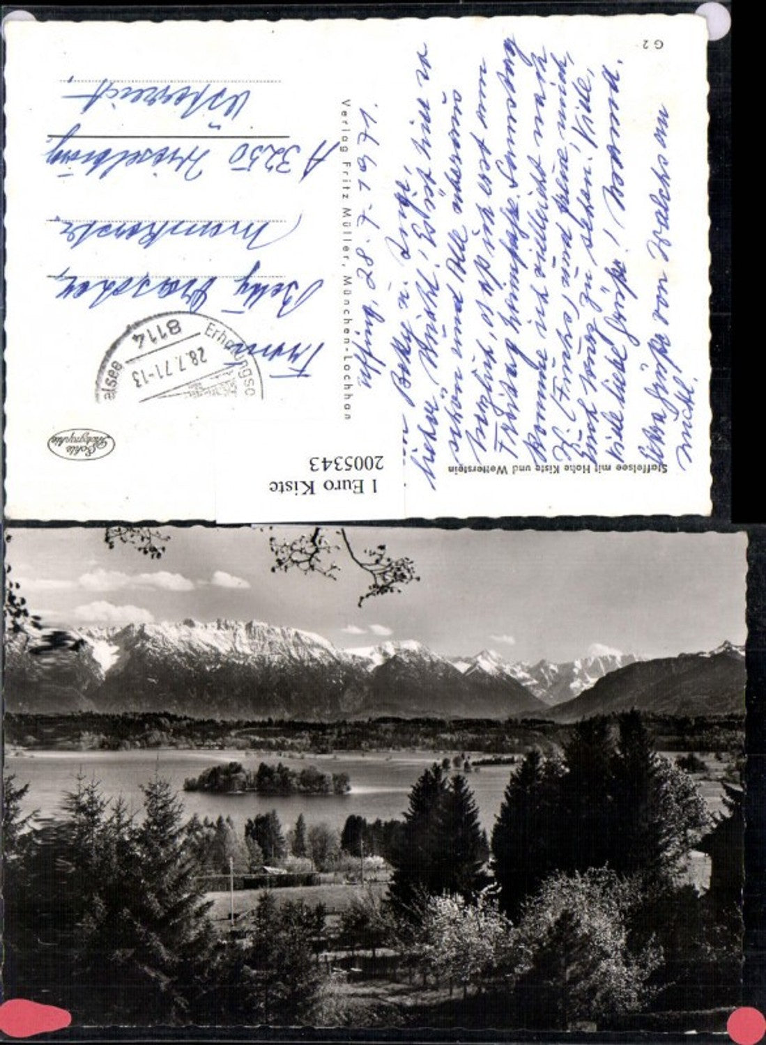 2005343,Staffelsee See m. Hohe Kiste u. Wetterstein b. Seehausen