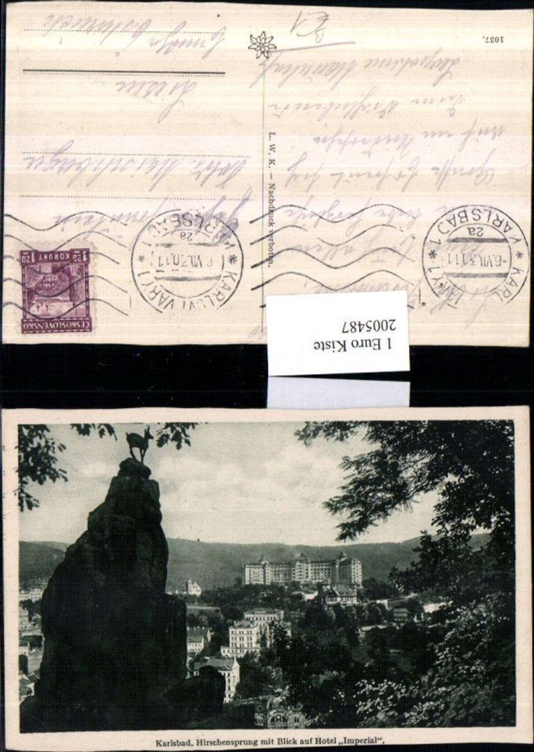 2005487,Karlsbad Karlovy Vary Hirschensprung m. Blick auf Hotel Imperial