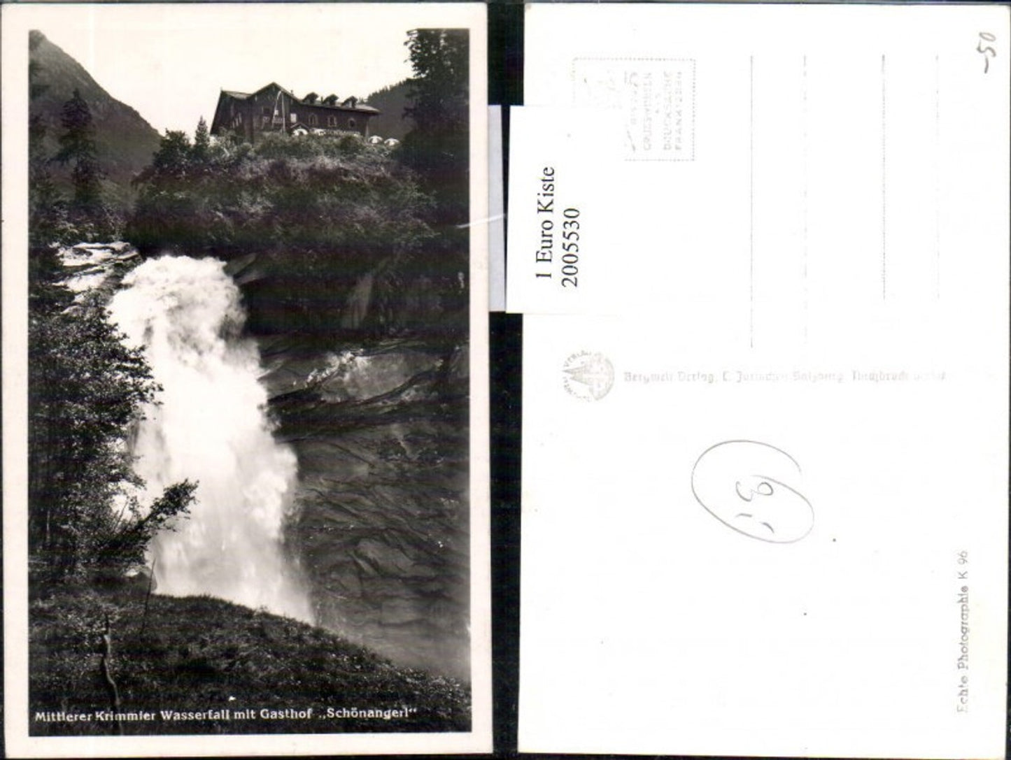 2005530,Mittlerer Krimmler Wasserfall m. Gasthof Schönangerl