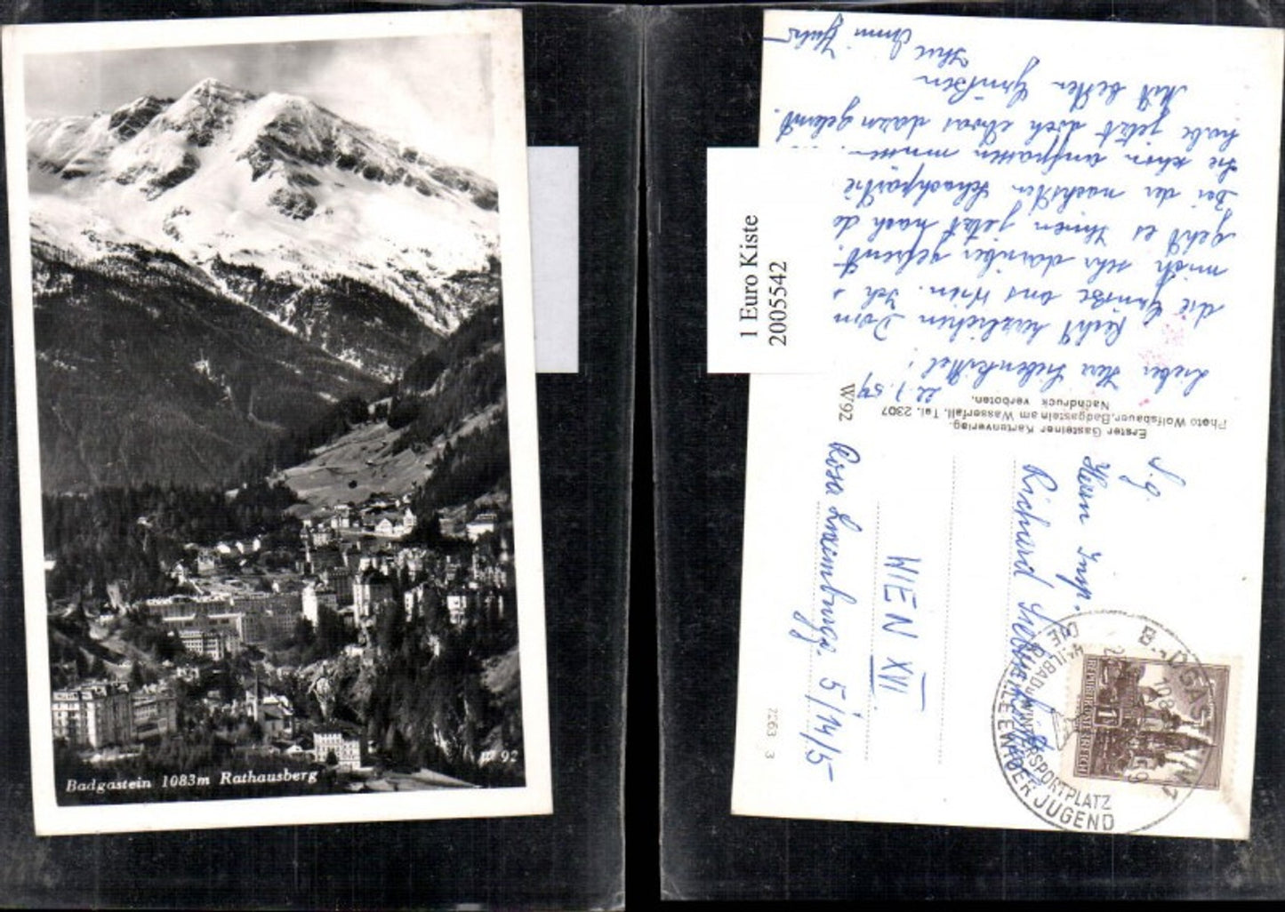 2005542,Badgastein Bad Gastein Totale m. Rathausberg