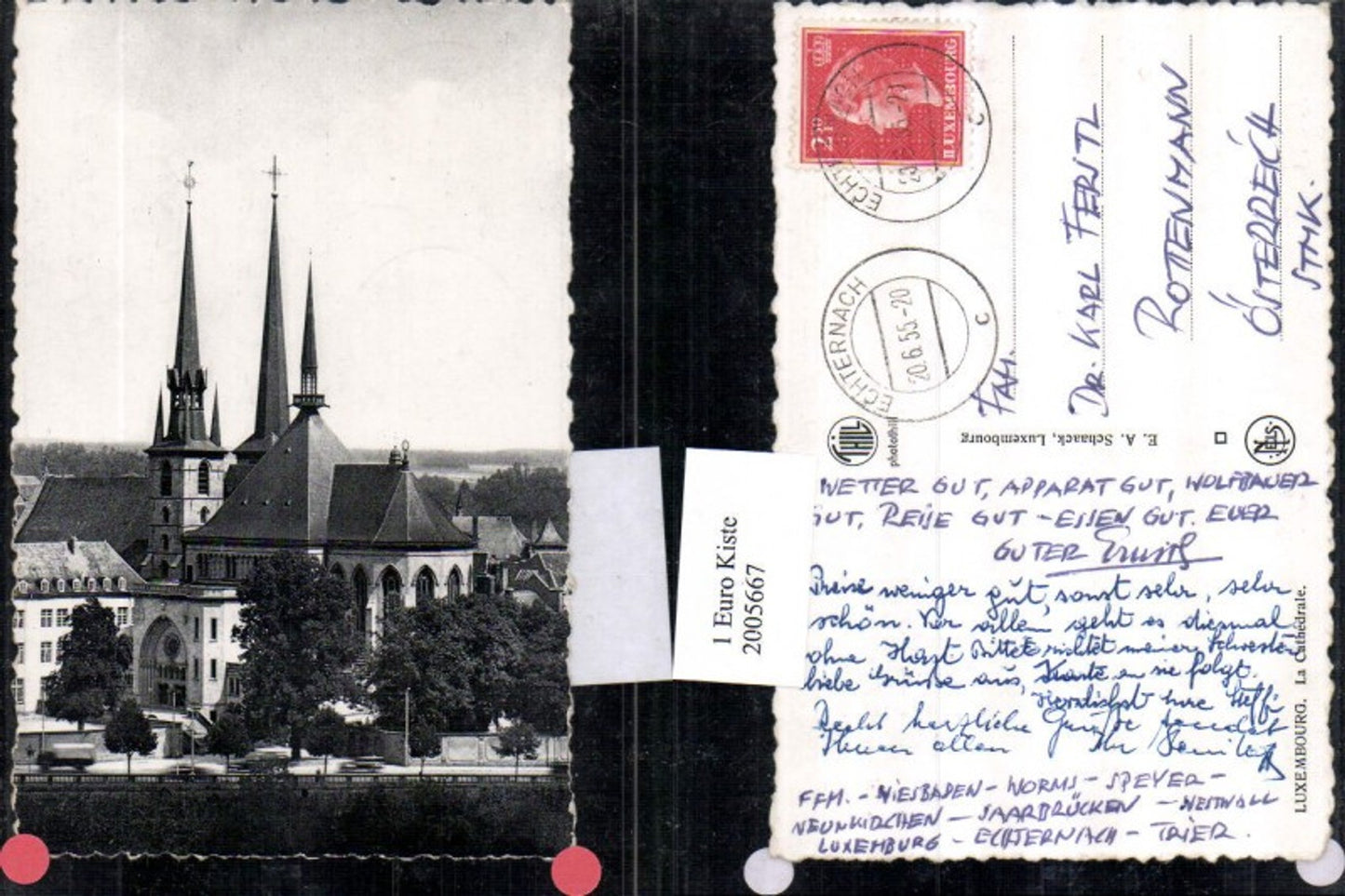 2005667,Luxembourg Luxemburg La Chatedrale Kirch