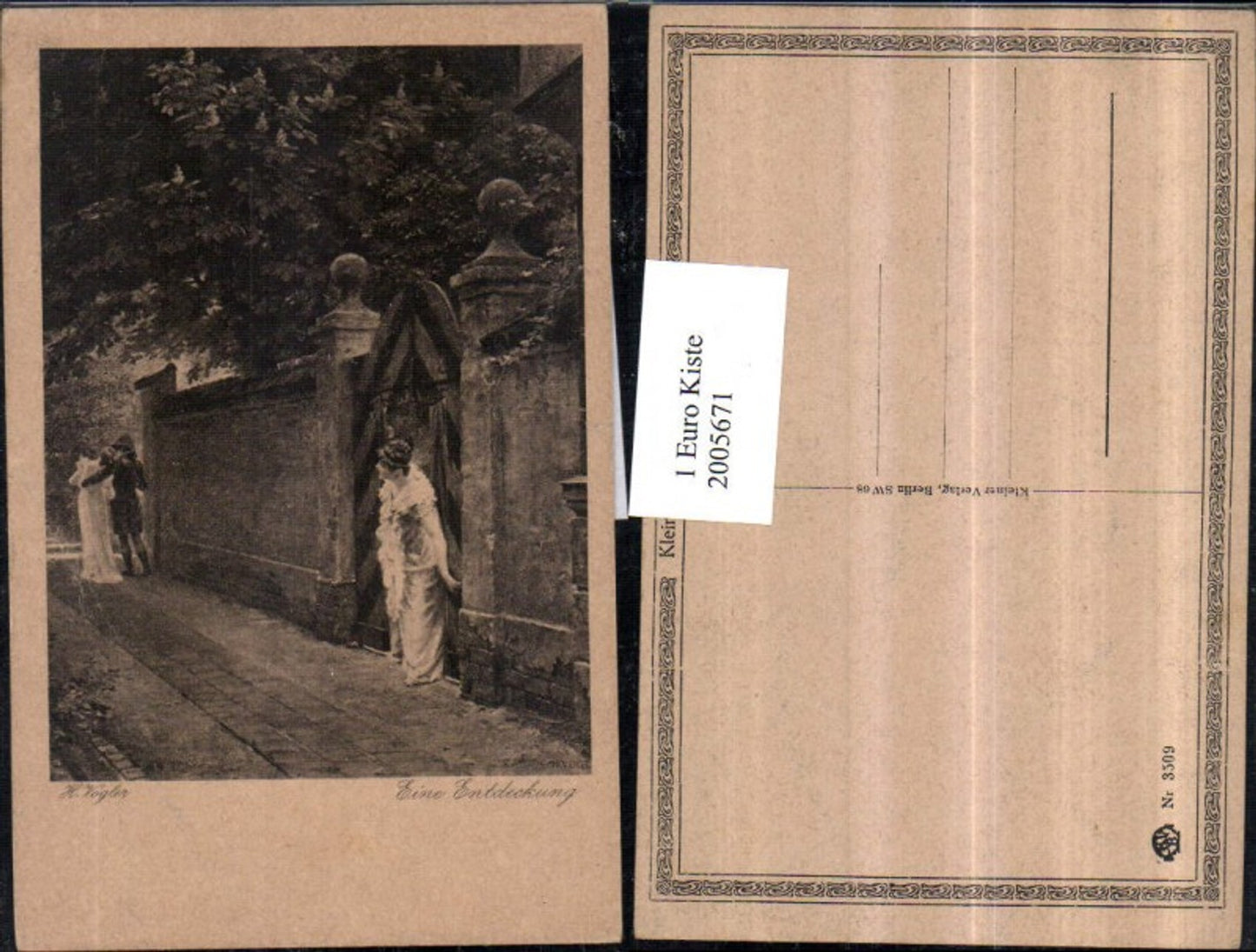 2005671,Künstler AK H. Vogler Eine Entdeckung