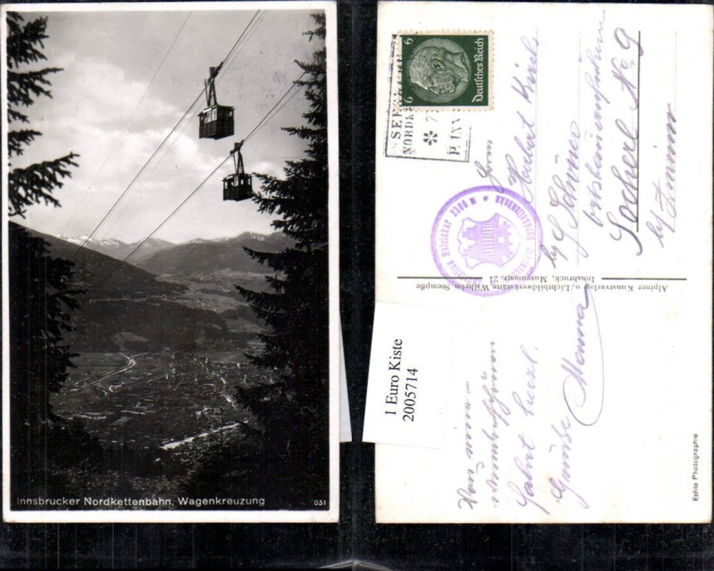 2005714,Innsbruck Totale Nordkettenbahn Seilbahn Gondel Wagenkreuzung