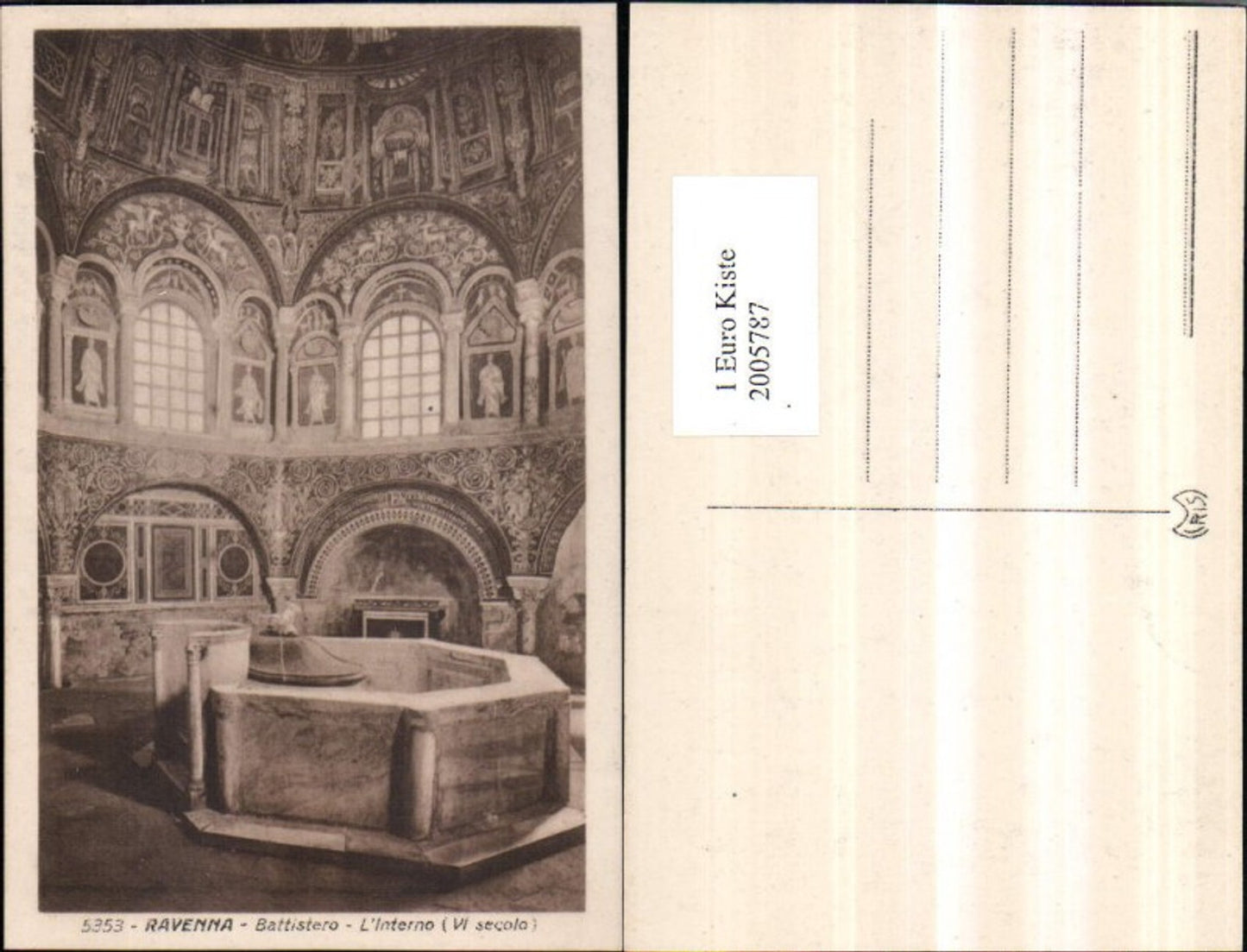 2005787,Ravenna Battistero L'interno Taufkapelle