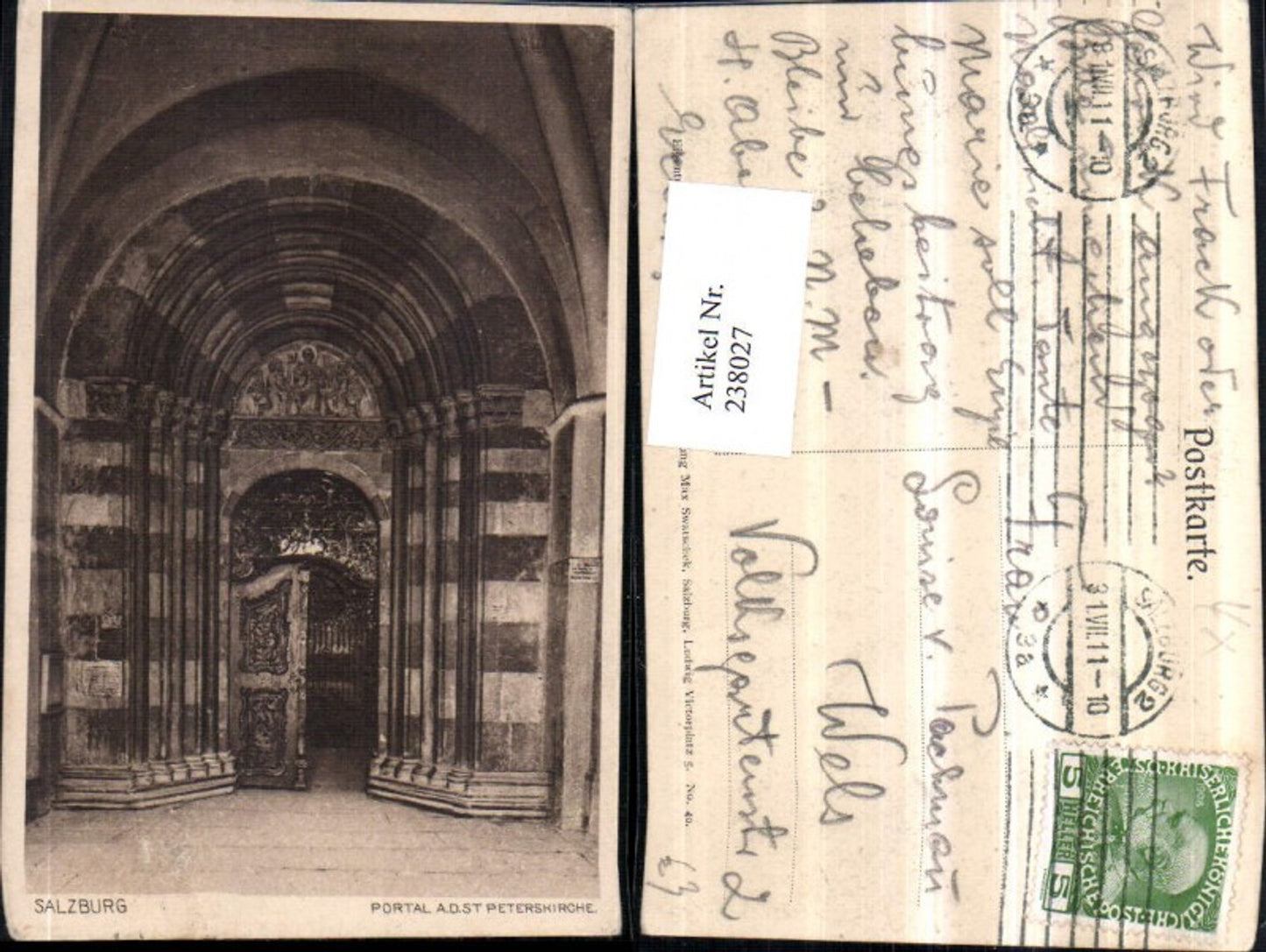 238027,Salzburg Portal an d. St. Peterskirche